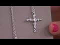 Sterling Silver Cross Necklace With Birthstone
