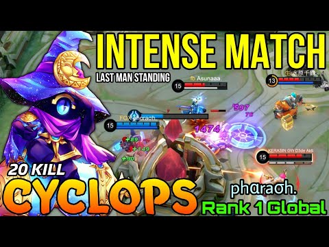 Intense Match! Cyclops 20 Kills Gameplay - Top 1 Global Cyclops by phαraσh. - Mobile Legends