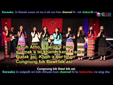 Jesuh A Tho NU Key Karaoke With Lyrics || Tho than hla