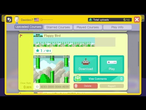 Super Mario Maker Level: Flappy Bird