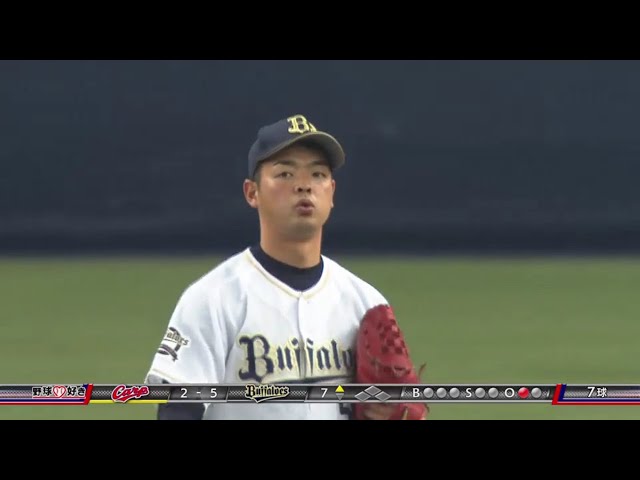 【7回表】主砲と真っ向勝負!! 151キロの直球でバファローズ・黒木に軍配!! 2017/3/22 Bs-C