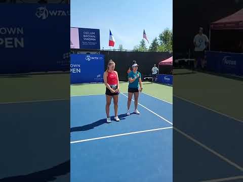 2022 Odlum Brown VanOpen Women's Doubles Finalists - Timea Babos (HUN) and Angela Kulikov (USA)