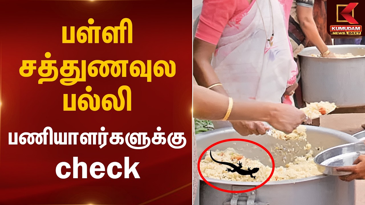 பள்ளி சத்துணவுல பல்லி.. பணியாளர்களுக்கு Check | Kovai School Food Issue | Kumudam News