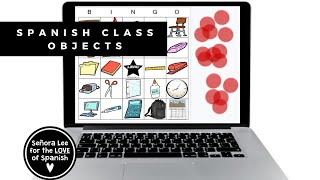 Spanish Class Objects   Digital Bingo Game for Google Slides