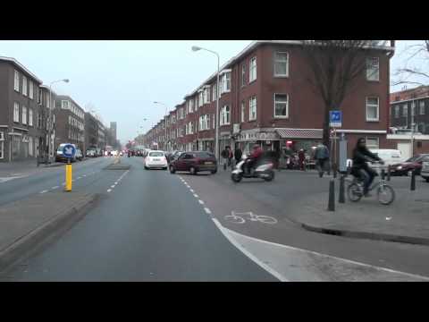 Cab ride bus; Veolia lijn 130: Rijswijk-Den Haag (20150106) (10x versneld)