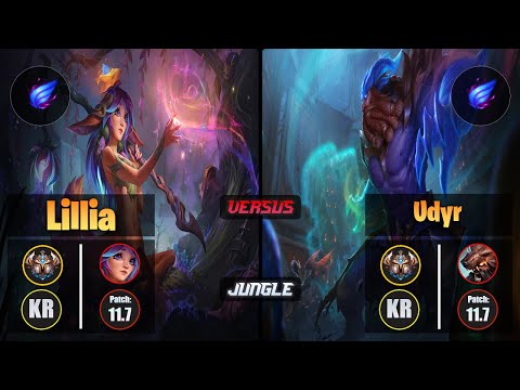 Challenger LILLIA [Phase Rush] (Jungle) VS  UDYR - Challenger KR Patch 11.7
