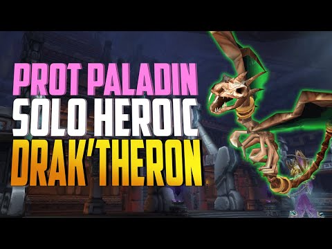 Solo Heroic Drak'tharon Keep Prot Paladin POV - WotLK Classic