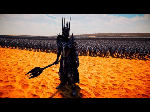 Gondor, Rohan & Elves Alliance VS Mordor & Isengard Alliance : 1 MILLION UNITS EACH ! UEBS 2