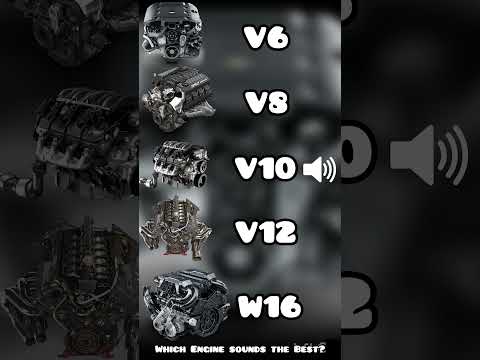 sonido de los motores más potentes de los autos deportivos #shorts #v6 #v8 #v10 #v12 #w16 #engine