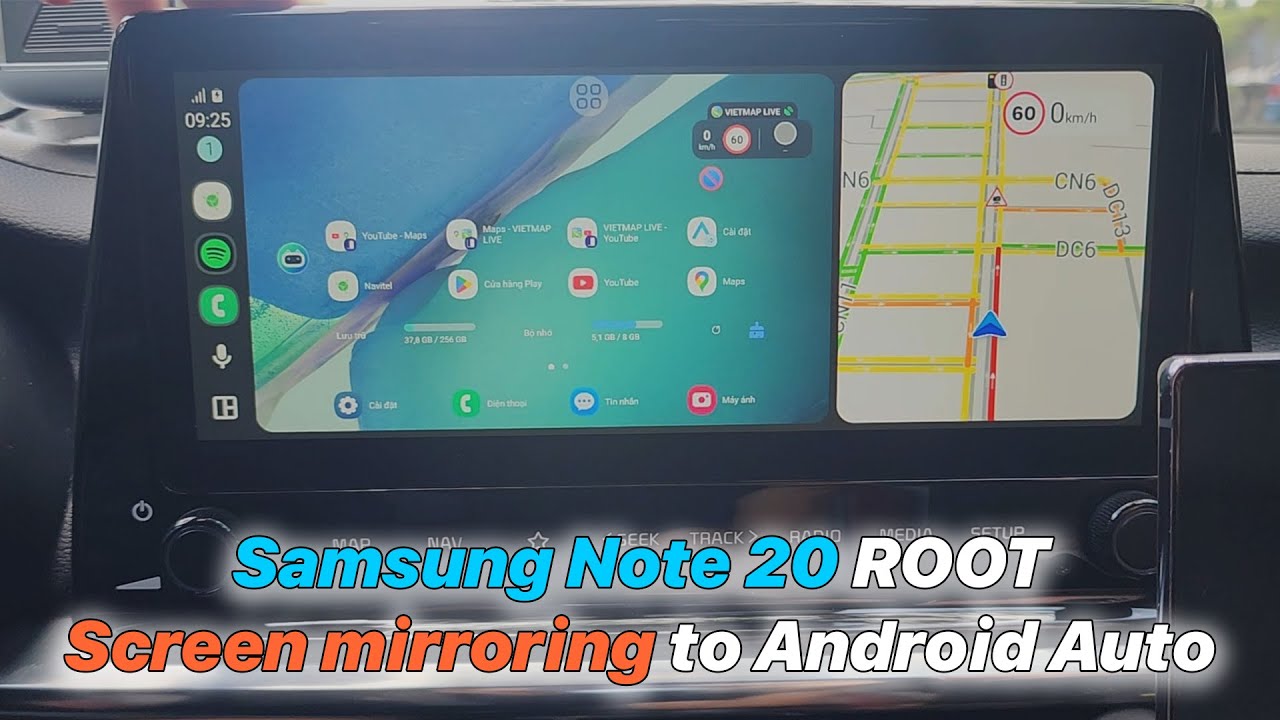 Samsung Galaxy Note 20 ROOT – Screen Mirroring to Android Auto via Screen2Auto