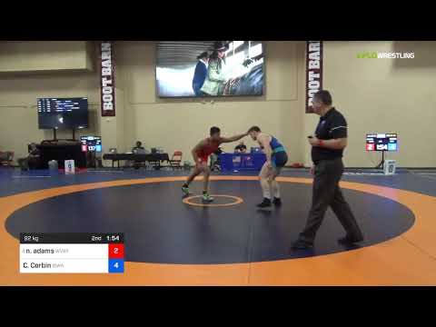 2018 Marine Corps US Open/UWW Junior Freestyle 92 Con 16 #2 - Noah Adams (WVRTC) Vs. Connor Corbin