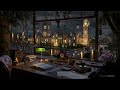 Victorian Study Room Overlooking London Big Ben Westminster Rain And Distant Thunder Sounds
