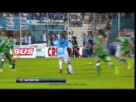 Gol de Acosta. Atlético 2 Sportivo 2. Fecha 21.Torneo Primera B Nacional.Fútbol Para Todos