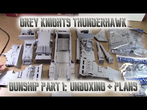 Grey Knights Forgeworld Thunderhawk Gunship: Unboxing + Plans - Part 1