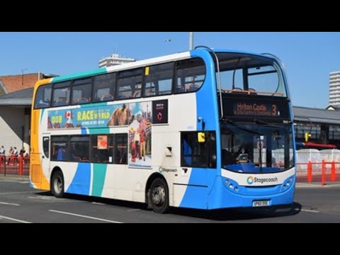 Stagecoach North East 19641 (SP60 DSE) operating route 3 to Hylton Castle