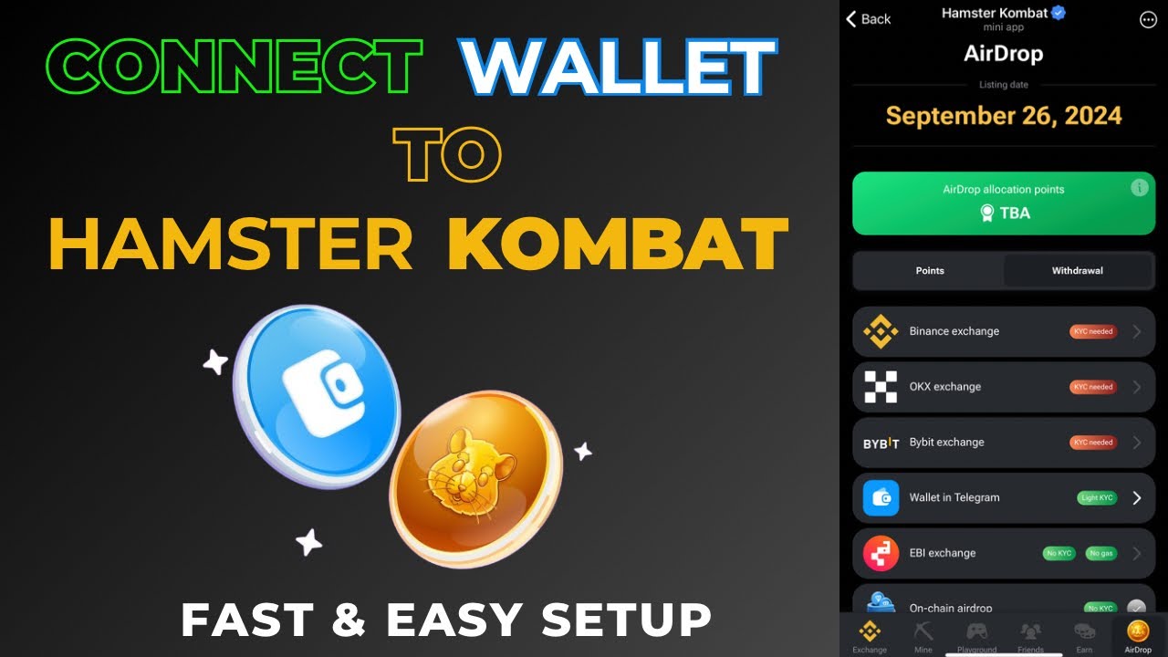 How to Connect Telegram Wallet to Hamster Kombat for Quick Withdrawals | Step-by-Step Guide