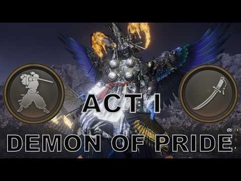 How to defeat Demon of Pride in Act 1 - Samurai , Sword , No spell ( Description )