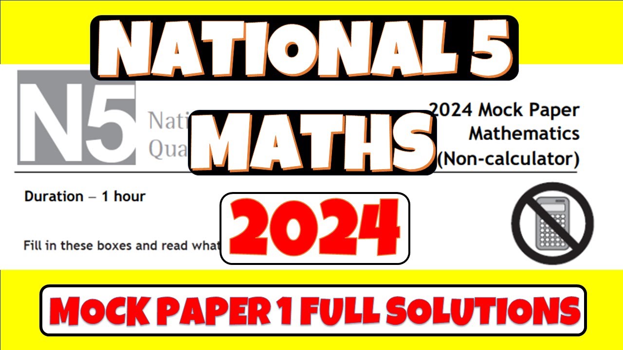 National 5 Maths 2024 Mock Paper 1 - Full Solutions!