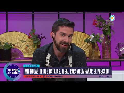 Boga con milhojas de batata