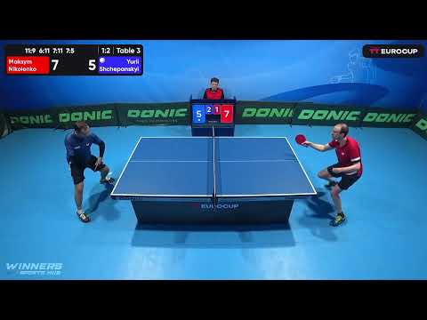 09:55 Maksym Nikolenko 1-3 Yurii Shchepanskyi 14.04.2023 TT Euro.Cup Ukraine Star