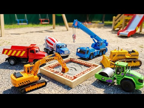 Construction Vehicles Hide and Seek! Can You Find the Excavator? 🚜 Learn Colors & Trucks