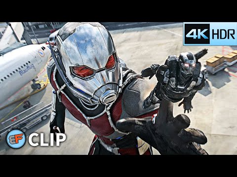 Ant-Man Becomes Giant-Man - Airport Battle Part 3 | Captain America Civil War (2016) IMAX 4K HDR