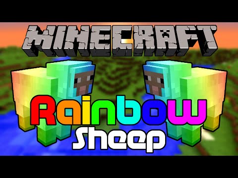 How to Make a Rainbow Sheep in Minecraft