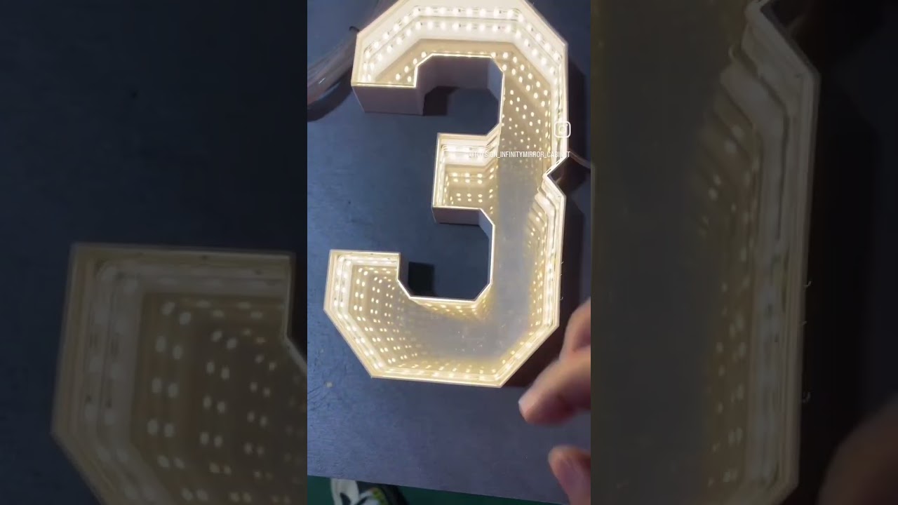 How to make infinity mirrors 3D letters sign? single color warm white. #ledsign #3dsign #lightbox