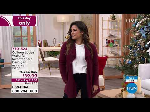 Colleen Lopez Waterfall Sweater Knit Cardigan