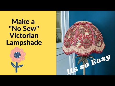 How to Make a "No Sew" Victorian Style Lampshade - Easy DIY Beginner Tutorial