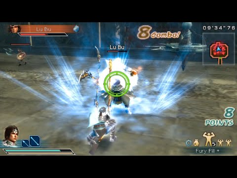 Dynasty Warriors: Strikeforce (PSP) Zhao Yun vs Lu Bu Gameplay