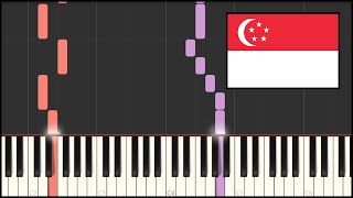 Singapore National Anthem - Majulah Singapura (Piano Tutorial)