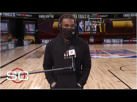 Jae Crowder談熱火對湖人G3的勝利，以及Jimmy Butler的瘋狂之夜 | SportsCenter (Jae Crowder talks Heat's Game 3 win vs. Lakers, Jimmy Butler's huge night | SportsCenter)