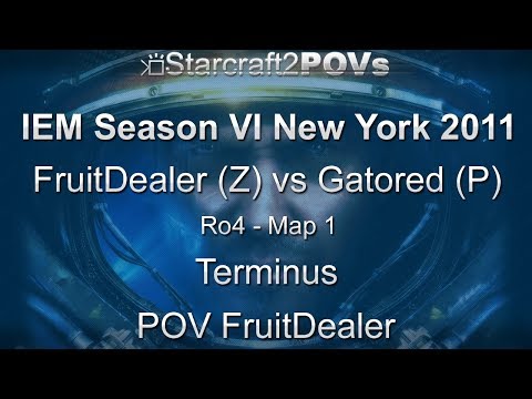 SC2 WoL - IEM Season VI NY 2011 - FruitDealer vs Gatored - Ro4 - Map 1 - Terminus - FruitDealer