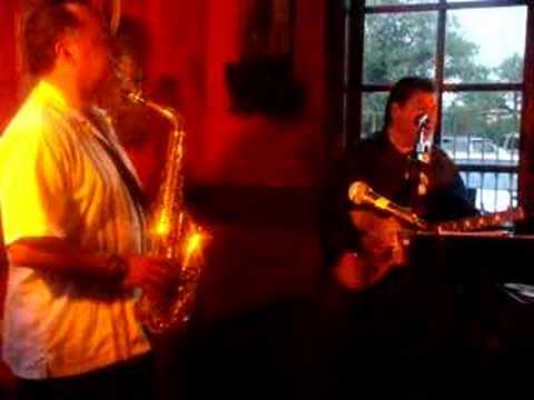 Johnny Gonzales plays sax at Donerakie's