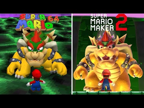 Super Mario 64 Final Level Recreated in Super Mario Maker 2