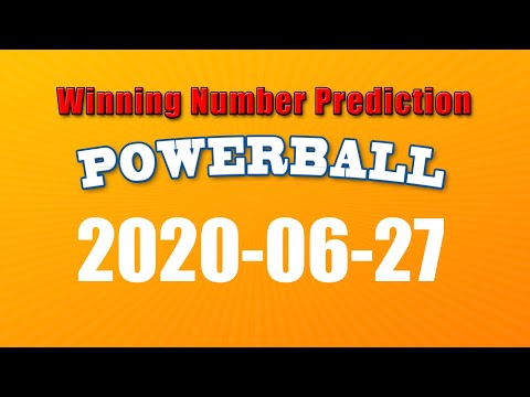 Winning numbers prediction for 2020-06-27|U.S. Powerball