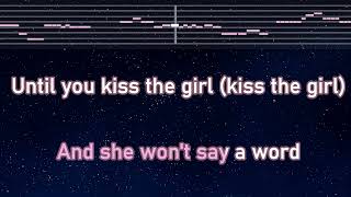 Practicde Karaoke♬ Kiss The Girl - Ashley Tisdale 【With Guide Melody】 Instrumental