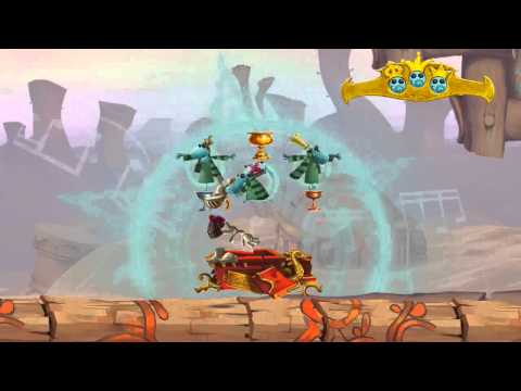 Rayman Legends Playthrough Part 80 - [Back To Origins] Desert Of Dijiridoos - Tuned Up Treasure