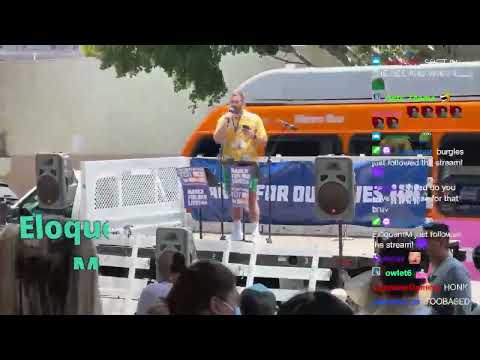 HasanAbi June 11, 2022 – Hasan speaks at the March For Our Lives in Los Angeles with Cameron Kasky