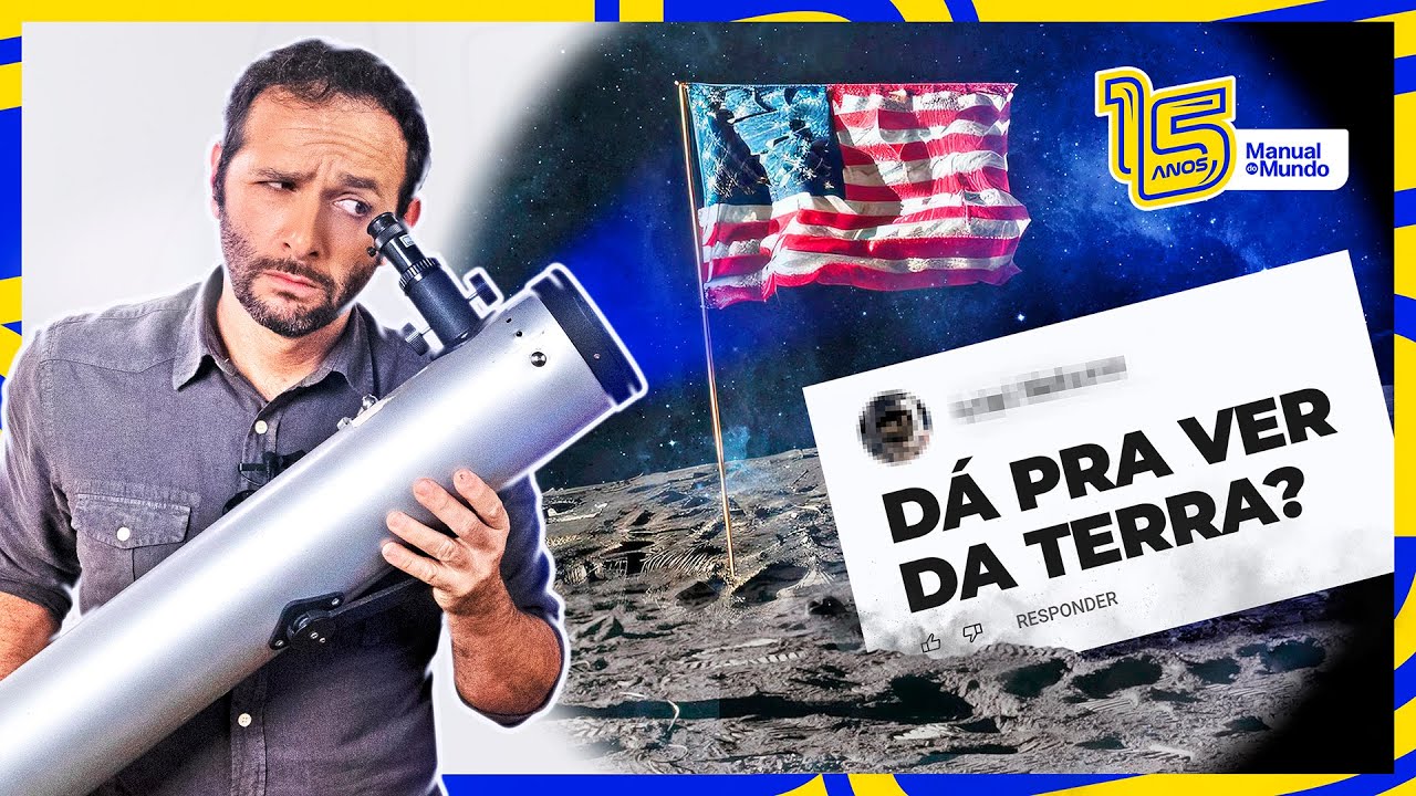 Bandeira na Lua: dá para ver da Terra? Iberê responde!