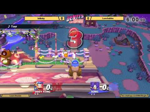 DBA2 Smash Wii U - Infinity (Diddy) vs Lunchables (Sonic) - Losers Bracket