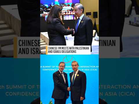 China's Wang Yi meets with delegations from both Palestine and Israel