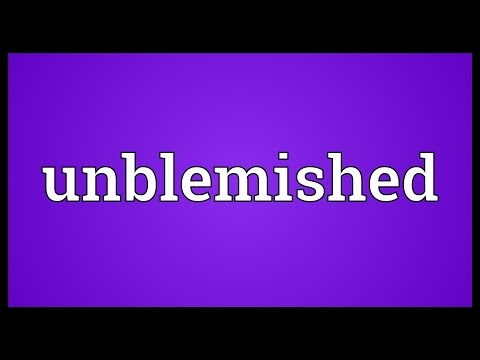 Unblemished Meaning