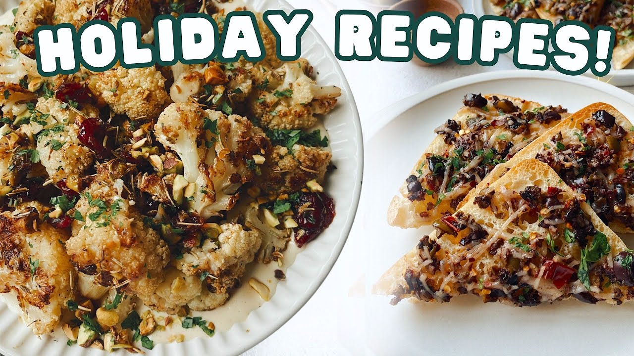 3 EASY VEGAN HOLIDAY APPETIZERS + SIDE DISH RECIPES ✨