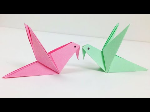 Origami Birds - How to Make a Cute Origami Paper Bird | An Origami Bird for Beginners: Easy Tutorial Video