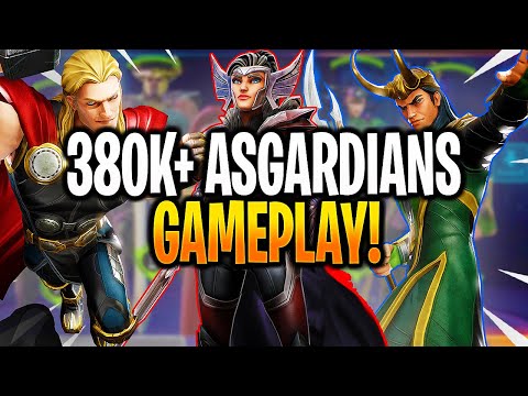 *NEW* 380K+ G13 ASGARDIANS GAMEPLAY! - MARVEL Strike Force - MSF