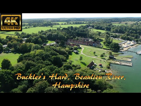 Bucklers Hard, Beaulieu, Hampshire, UK By Drone - 4K