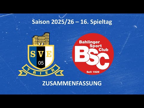 SVE-TV: Eintracht Trier vs. Bahlinger SC - Highlights (16. Spieltag Saison 25/26)