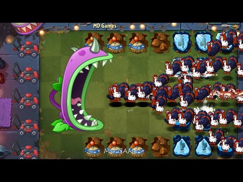 Every Plants Max Level 1 Power Up Vs 100 Animal Zombies - PvZ 2 Discovery